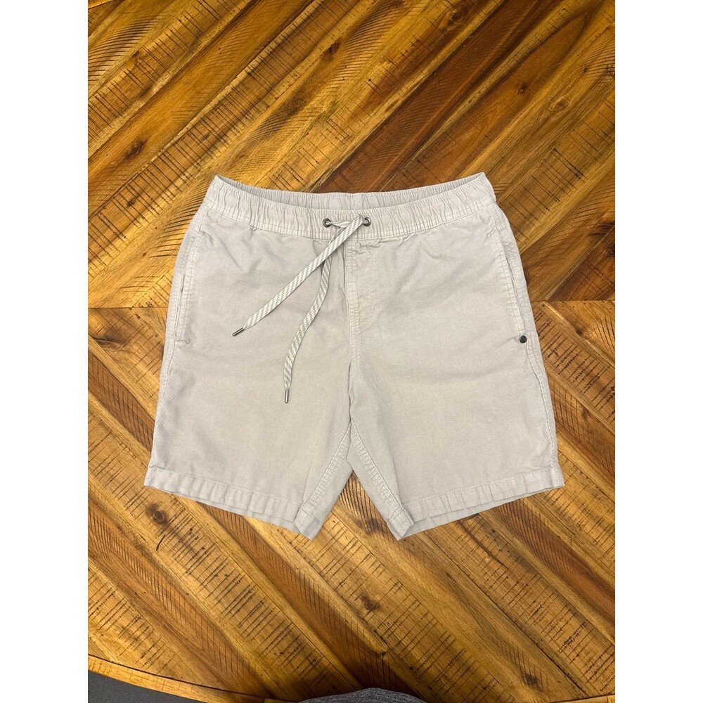 Vuori Optimist Elastic Waist Shorts Men’s M Ivory Corduroy Performance